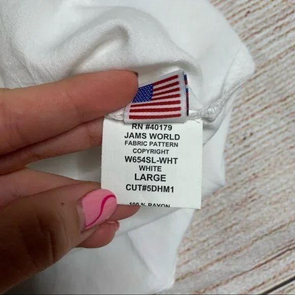 Jam’s World Vintage White Blouse with Open Shoulders Size Large - Picture 3 of 9